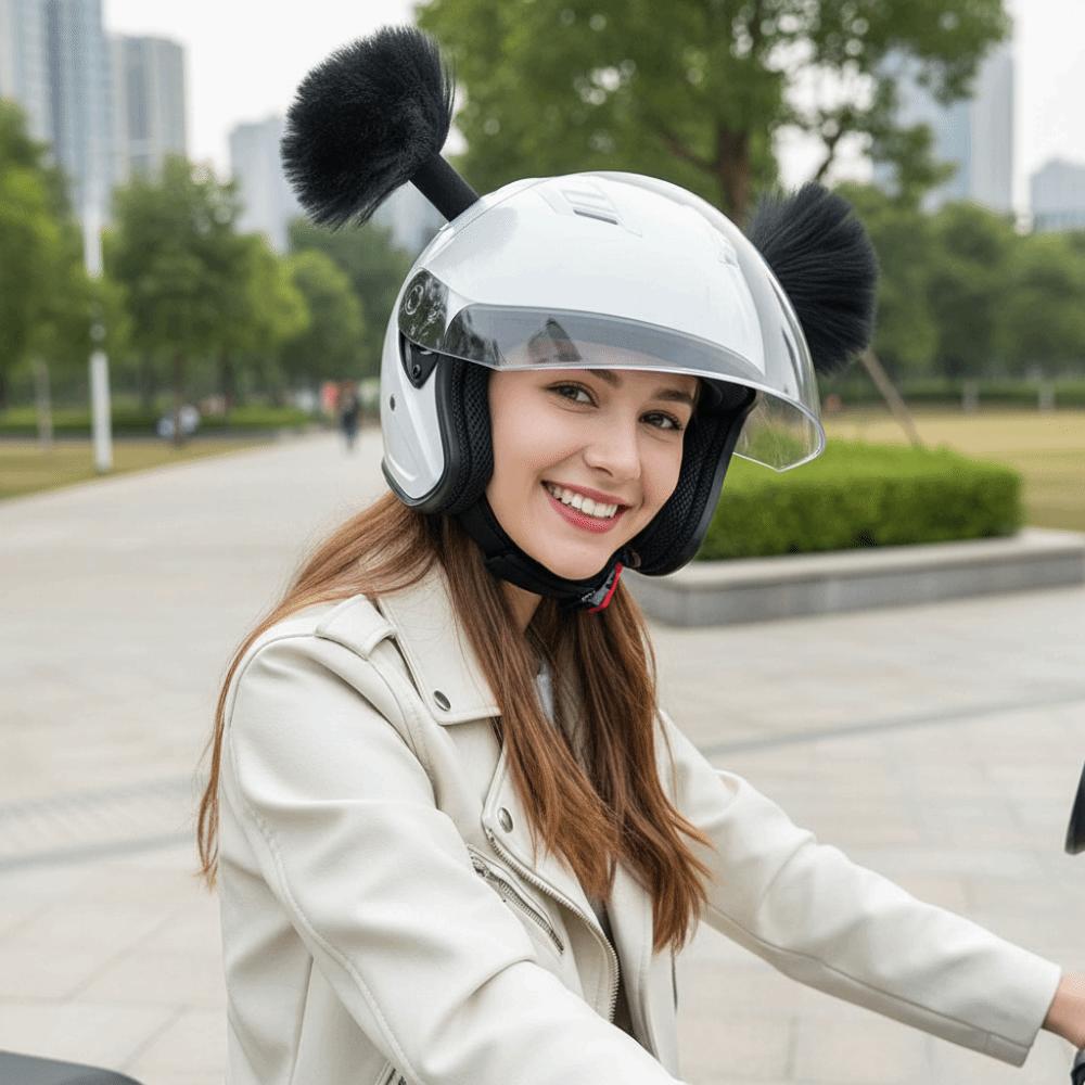2 Stück/Set Selbstklebende Motorradhelm-Zöpfe Motorradhelm Krieger-Zopf für Motorrad