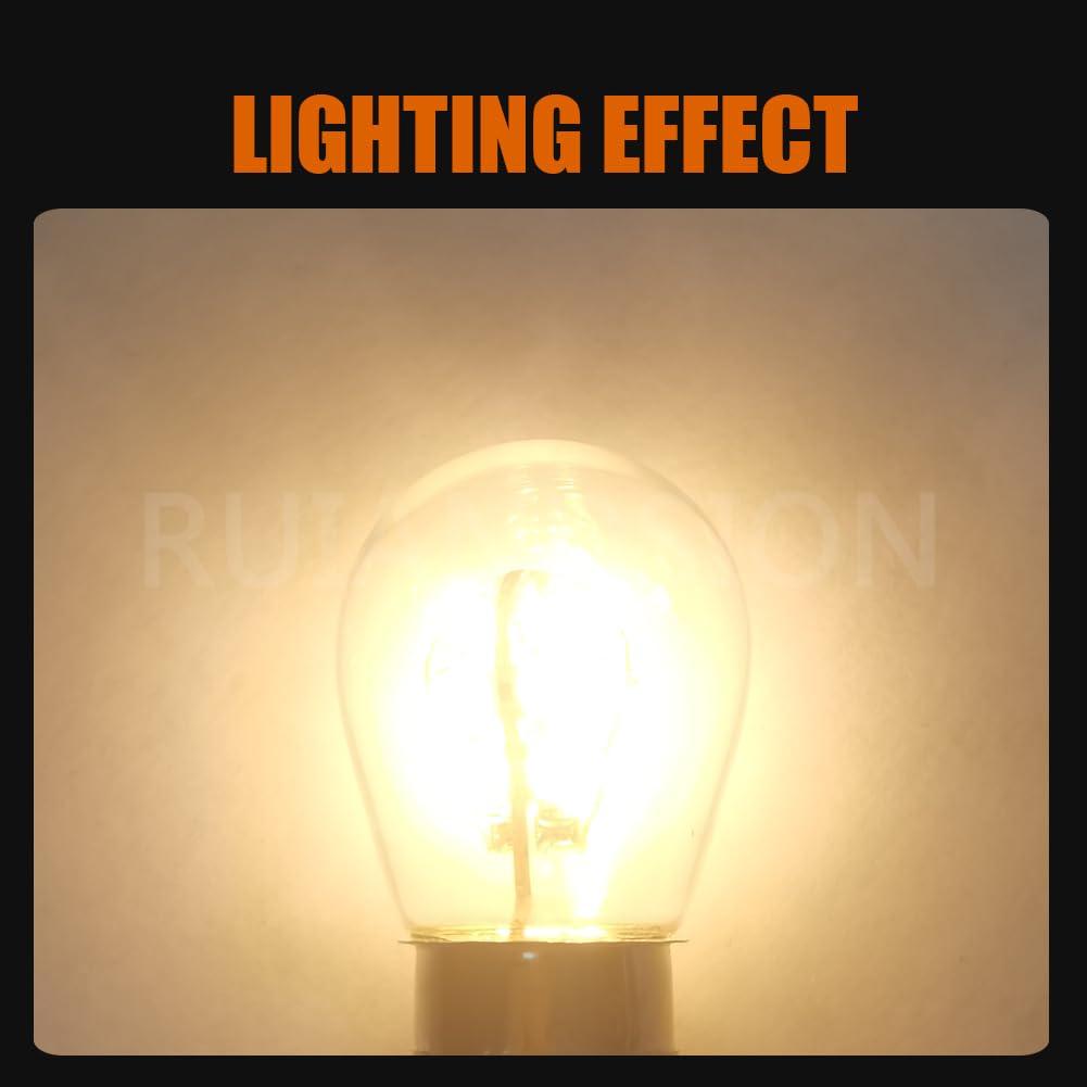 Ruiandsion P15D-25-3 LED Motorrad-Glühbirne Warmweiß AC/DC 6V