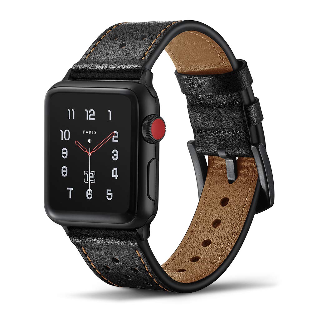 Leather strap For Apple Watch band 44mm 40mm iWatch band 42mm 38mm First layer cow leather bracelet apple watch serie 3 4 se 6 7