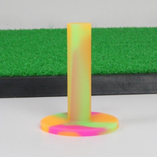 54/65/70MM Buntes Gummi-Golf-Tee T-Form Driving Range Indoor Outdoor Golf-Übungsballhalter Golf-Trainingshilfe Golf-Zubehör Golfer-Geschenke