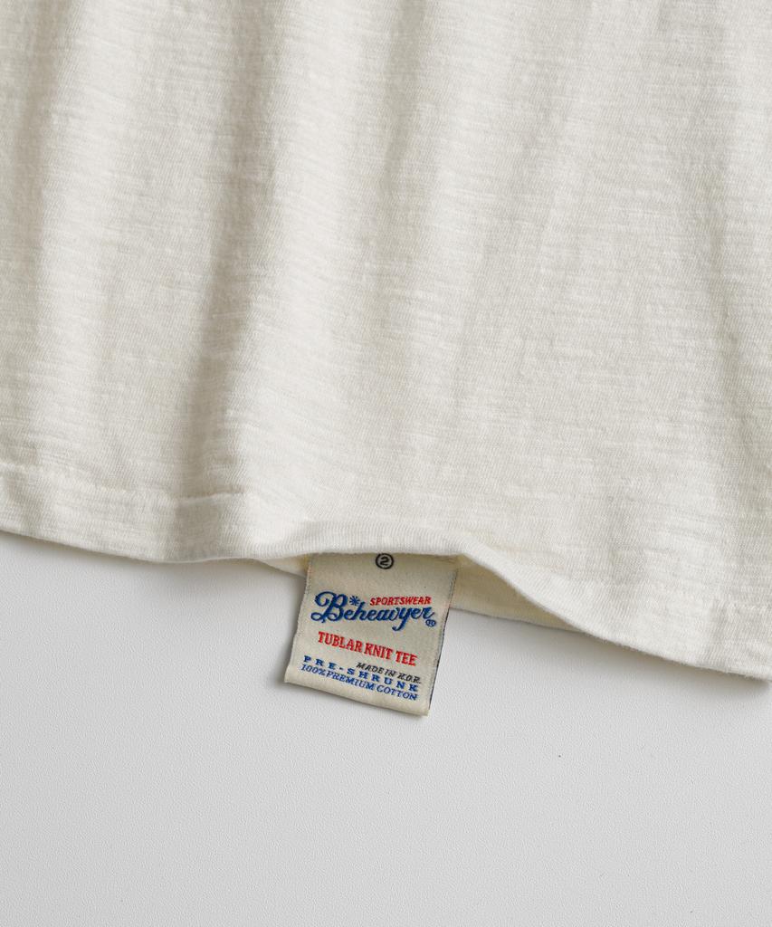 Bihebieo Slub Cotton Tublar T-Shirts Natural