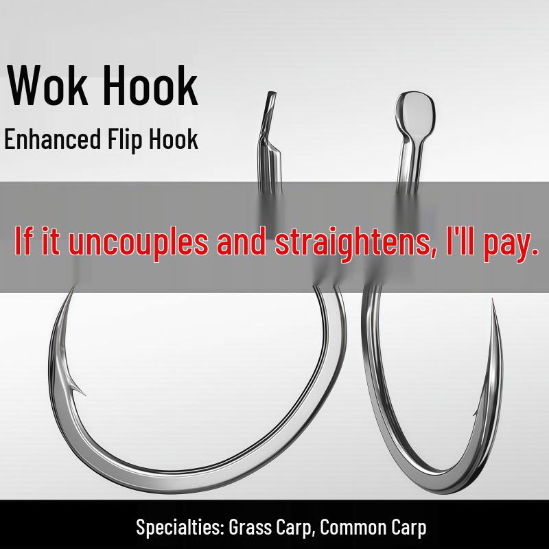 Wokou Xiaoxianlang Reinforced Carp & Grass Carp Automatic Flip Fishing Hooks