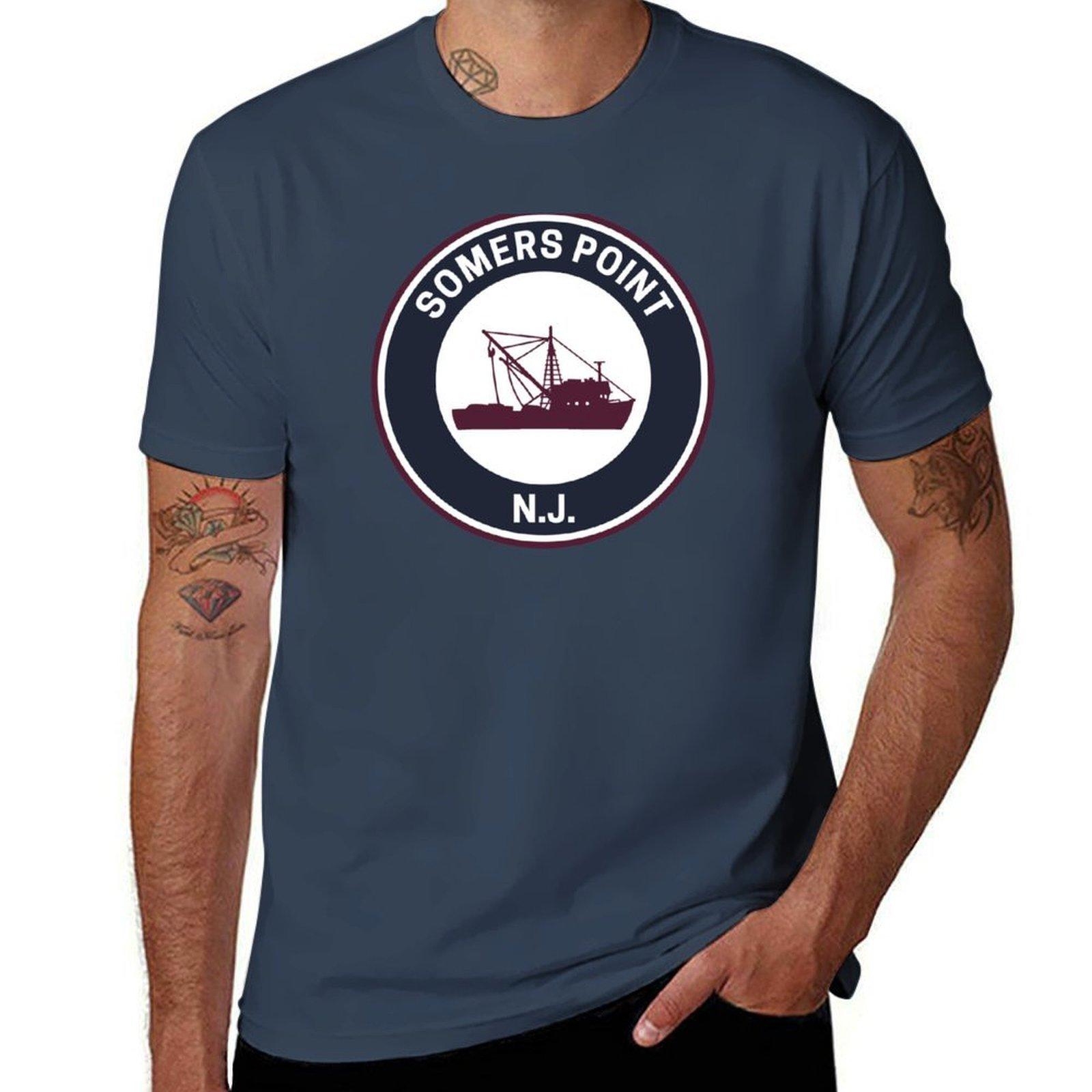 Vintage Somers Point New Jersey Tshirt Quick Dry Fishing Tshirt S