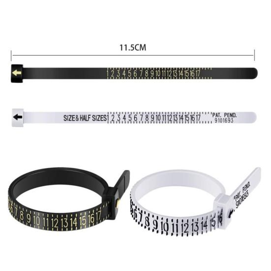 Portable Reusable Accurate Ring Sizer Gauge Measuring Tool Jewelry Accessories