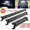 6D Ultra Strip LED Light Bar 8" 14" 20" Inch Driving Fog Lamp Work Light 4x4 Led Bar for Motorcycle Car Offroad SUV ATV Tractor