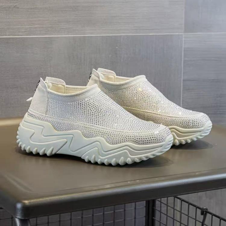 Small White Shoes for Women In Spring and Autumn New Versatile Hollow Breathable Sports Shoes for Small Heightened Daddy Shoes