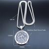Saint Christopher Protect Us Cross Medal Necklace Stainless Steel Archangel Saints Protection Amulet Necklaces Jewelry NZZ303S05