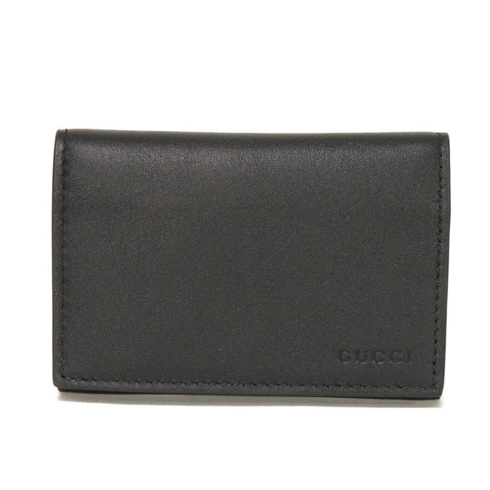 

Used GG Emblem Card Holder 9539 818956 AAEQ8 1000 7946 Current GG Fabric Logo Calfskin Unused GG Supreme Black Men s