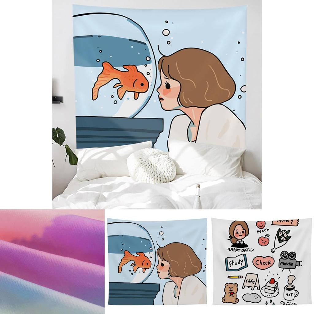 Cartoon Wall Hanging Tapestry For Bedroom Or Living Room Decor Durable And Fashionable