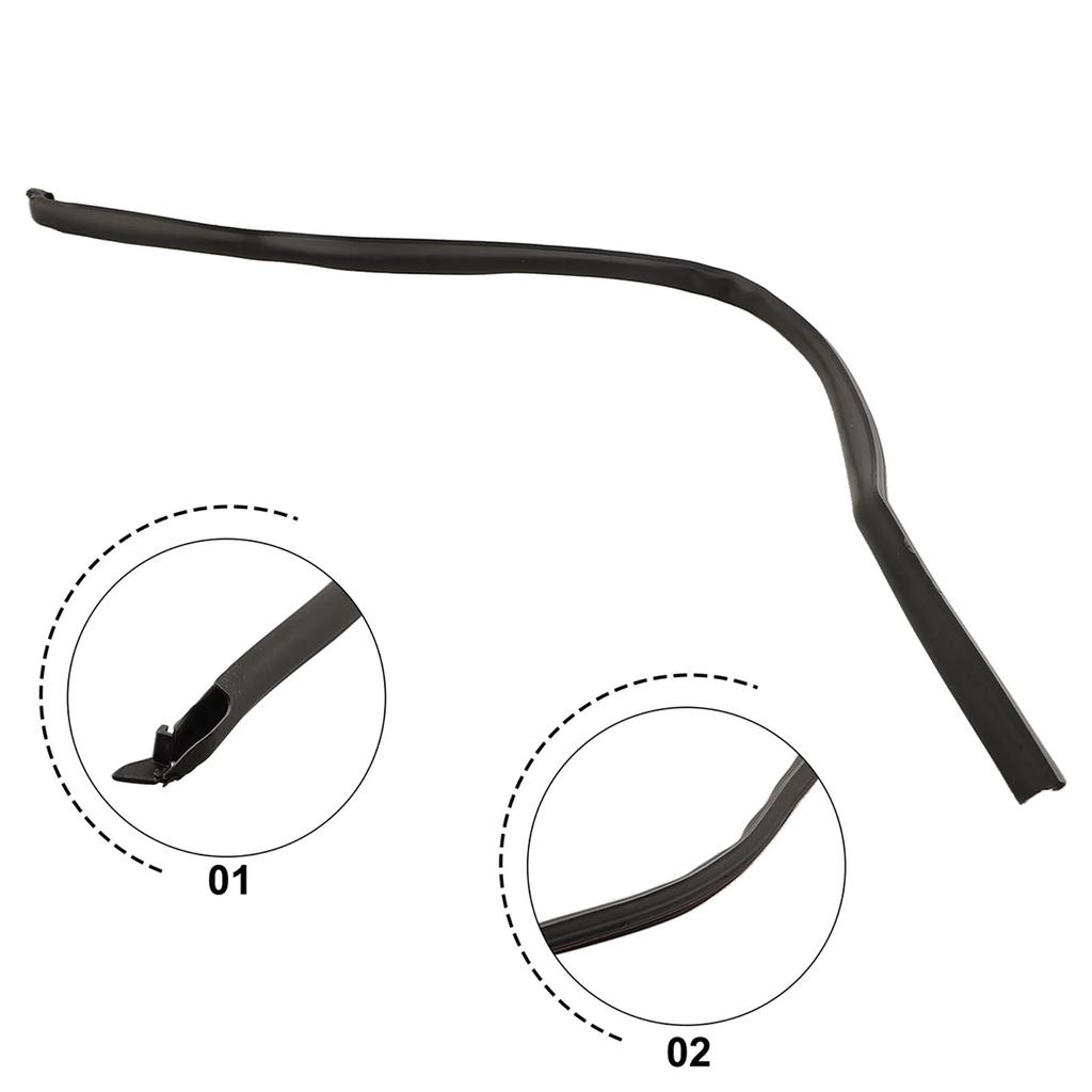 2pcs Vehicle Door Protector Seal For X5M F15 Models Weatherproof Sound Insulation Black Plastic 51767318509 51767318510