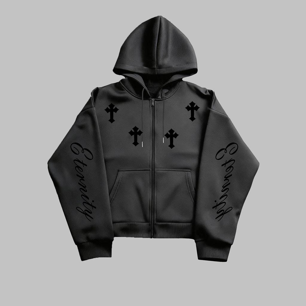 Mens Zip Up Hoodie - Sweatshirts for Men Y2K Vintage Long Sleeve Sweatshirt Streetwear Pullover with Pocket