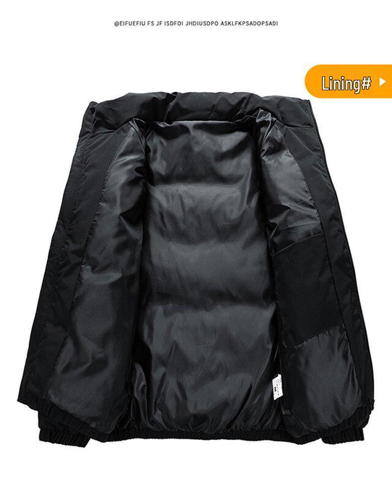 2025 Men's Hong Kong Style Loose Stand Collar Winter Cotton Jacket