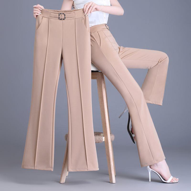

Women s High Waist Slimming Micro Flare Pants - Versatile, Elastic, Comfortable, Casual Wide Leg Drape, New Winter Style. XL 111-125 lbs
