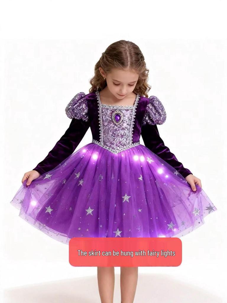 Cross-border Halloween Tulle Skirt Evening Dress for Baby Girls and Children