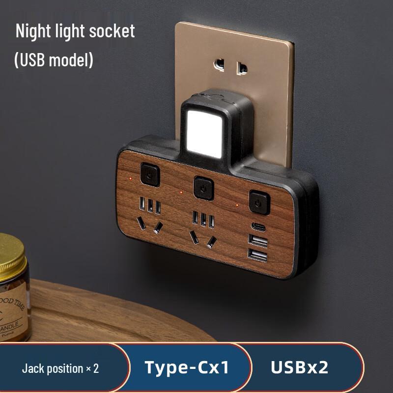 

Zhuochi 3-Outlet Wall Adapter with USB & Night Light CN plug (adapter included)