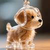 Cute Cat & Dog Fur Keychain Pendant - Creative Transparent Souvenir Gift