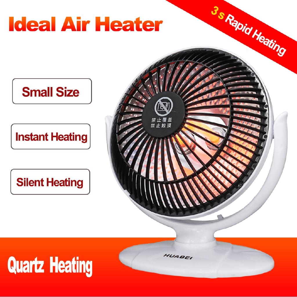 200W Hvit Mini Elektrisk Bærbar Kvartsluftvarmer Rom Kontor Oppvarming Varm Vifte Luftvarmer Vinter