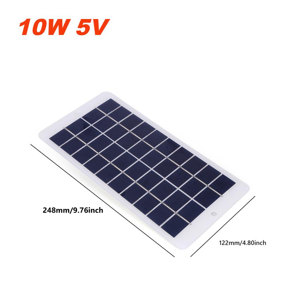 10W 5W 2W 5V Solar Charging Panel USB Battery Charger Power Emergency Panel Waterproof Phone Power Bank for Camping Backpacking