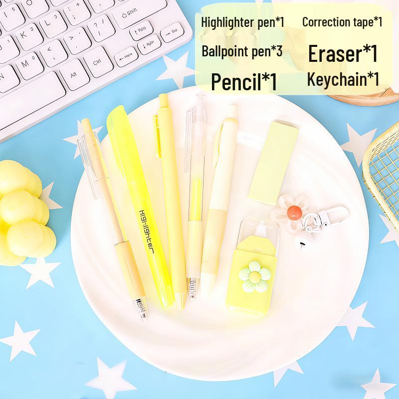 8-Piece Stationery Set for Students: Essential School Supplies & Writing Kit