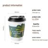Deli Disposable Double-Layer Hot Drink Paper Cups with Lids