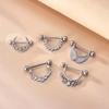 Stainless Steel Winged Zircon Nipple Ring Body Jewelry
