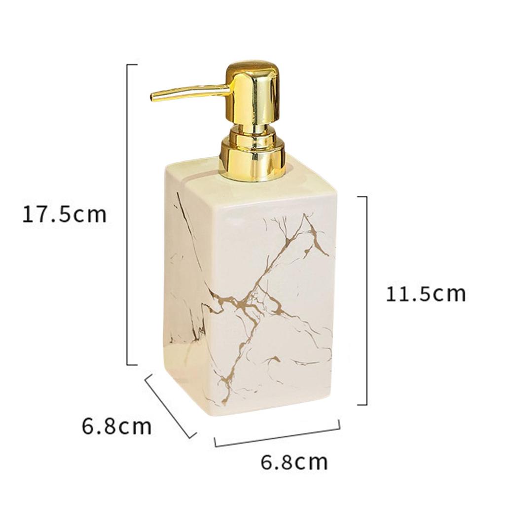 Ceramic Soap Dispenser 17oz Sturdy Modern Elegant Empty Body Wash Dispenser for Kitchen Laundry Home Countertop Bathroom