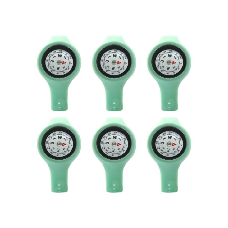 6Pcs Compacts Light Weight Student Compasses Watches High Precisions Navigation Tool Adjustable Strap Wearable Compasses