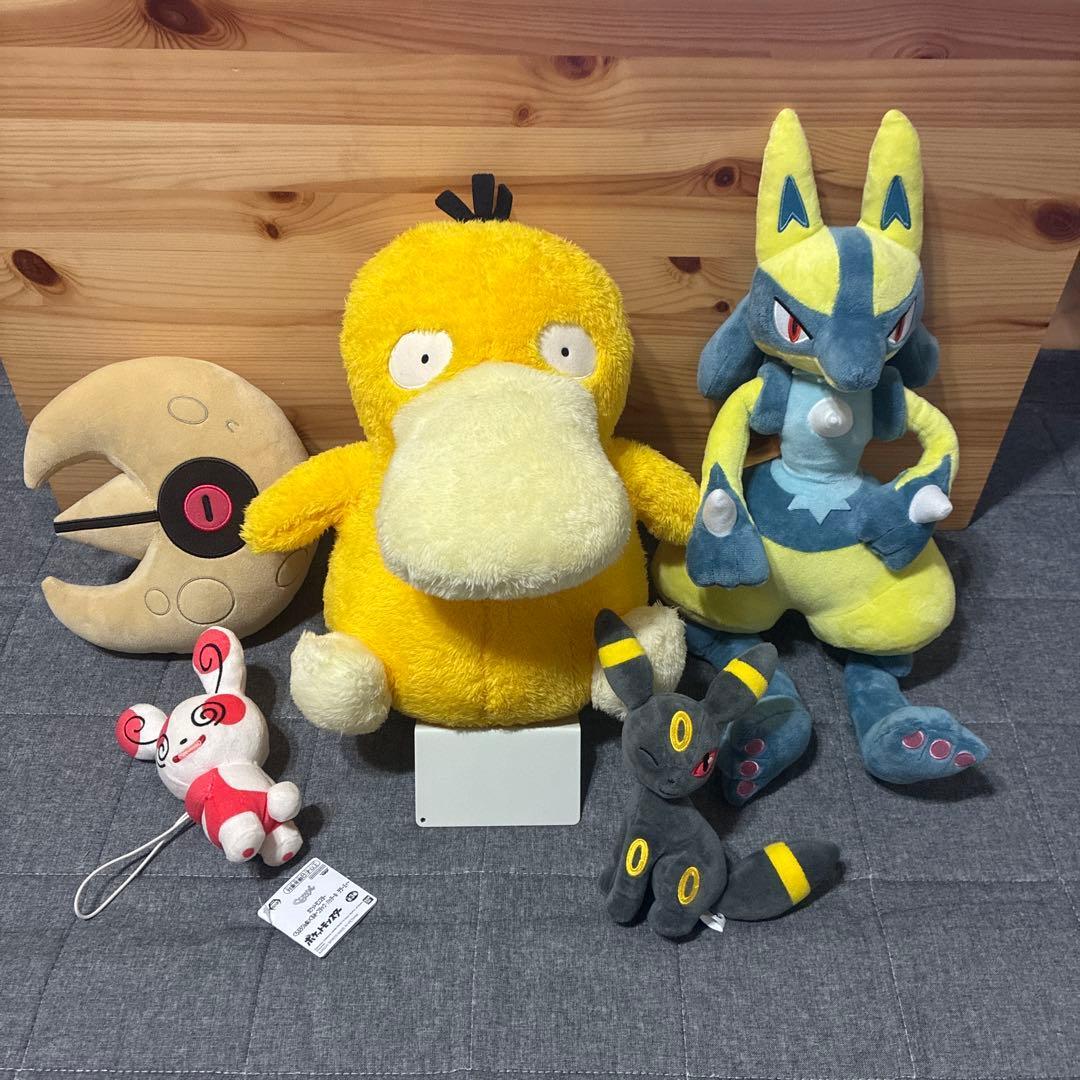 Pokemon stuffed toys Lucario Lunatone Kodak Blackie bulk sale