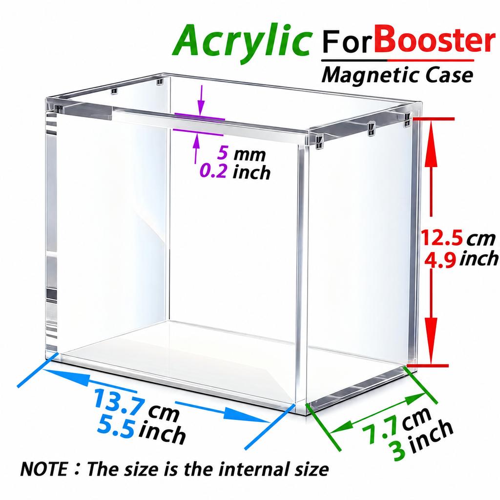 Customized Acrylic Display Box for Pokemon Eevee Trading Card Storage Case Waterproof Dustproof UV Shield N52 Magnet Gift Holder
