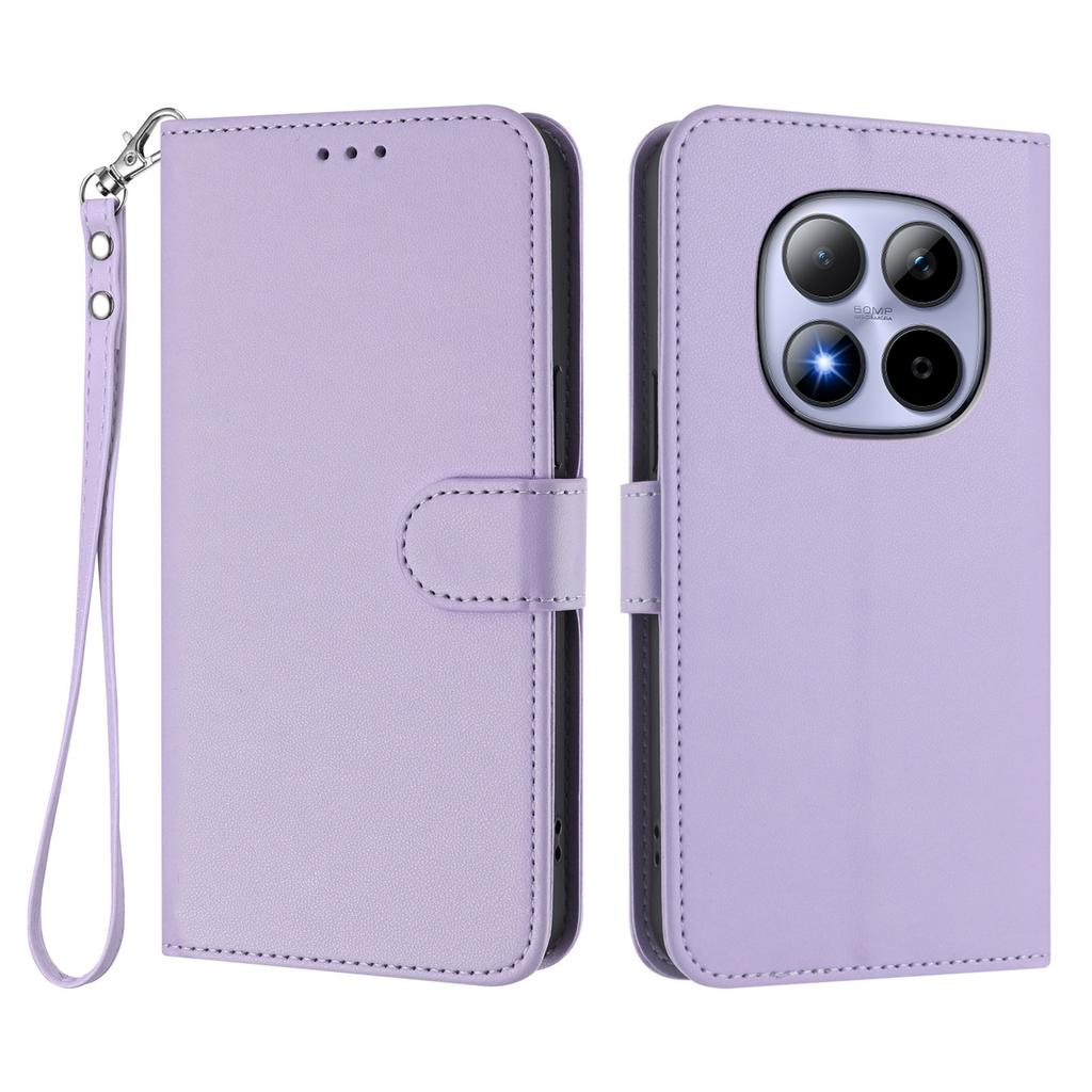 For Xiaomi Redmi Note 15 Pro 5G Leather Case Wallet Stand Phone Cover with Wrist Strap