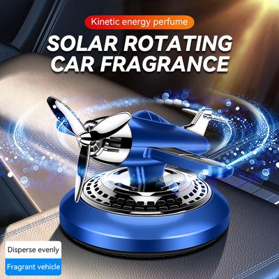 Acessórios para ambientadores de carro com hélice giratória movidos a energia solar, painel de instrumentos, ornamento de avião caça, difusor de fragrância de perfume