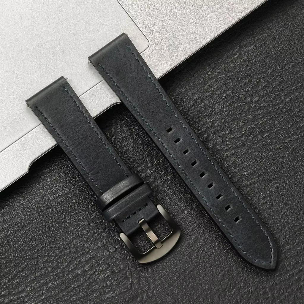 20mm 22mm Leather Strap for Redmi Watch 5 / 3 Active Lite Soft Business Wristband Strap for Samsung Galaxy Watch 7 6 5 4 Classic