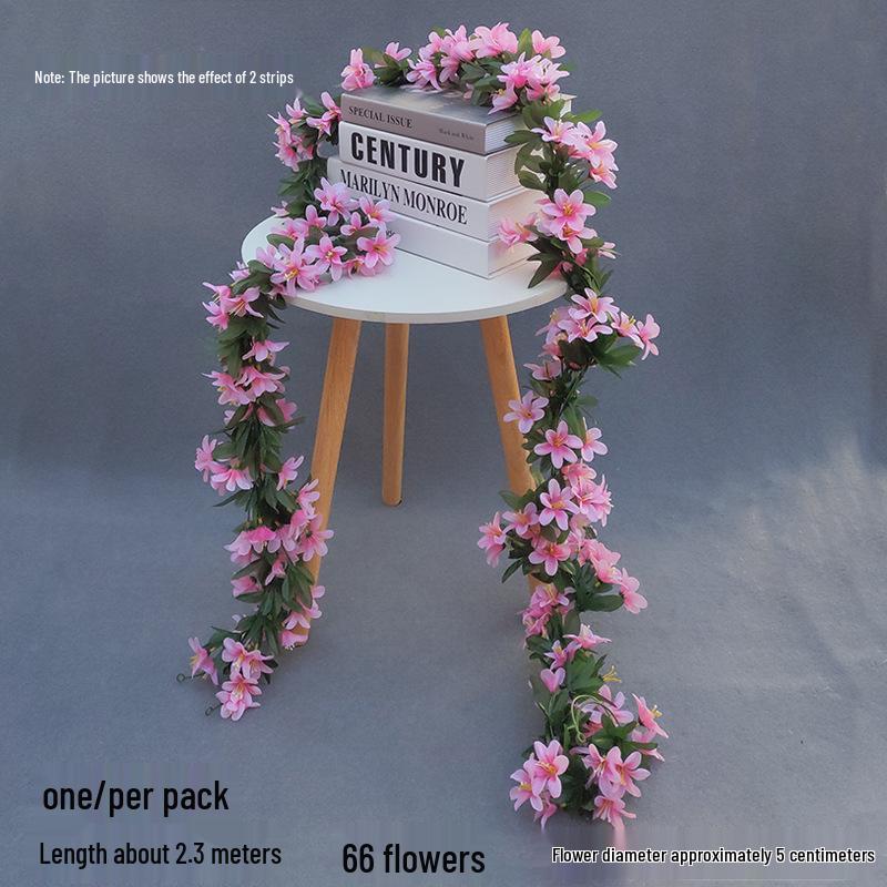 Artificial Rose Vine for Wedding Arches, Staircase Railings, and Ceiling Decor