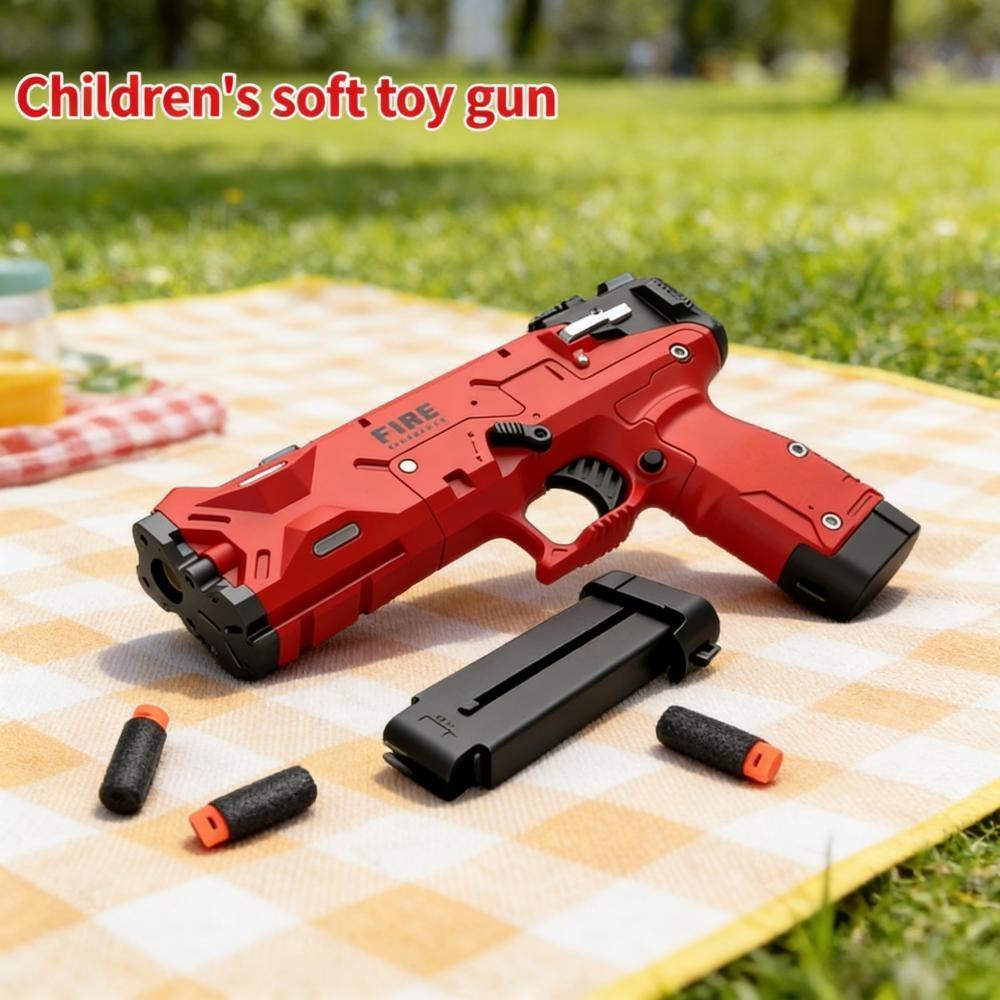 Realistic Shell Ejection Soft Bullet Toy Gun Safe Plastic CS Shooting Game Model for Kids Perfect Outdoor Interactive Play Toy