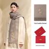 Hengyuanxiang 100% Wool Embroidered Scarf & Shawl