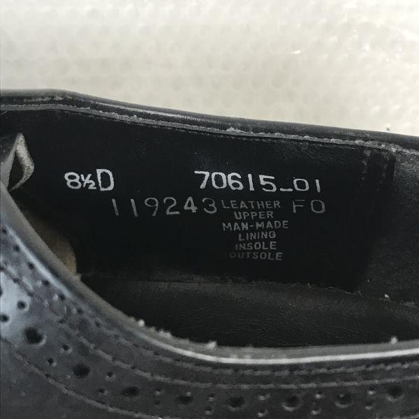 90s-00s NUNN BUSH Goodyear Welt Full Brogue Wingtip Dress Shoes Men’s 8.5D 26.0 Black(USED)