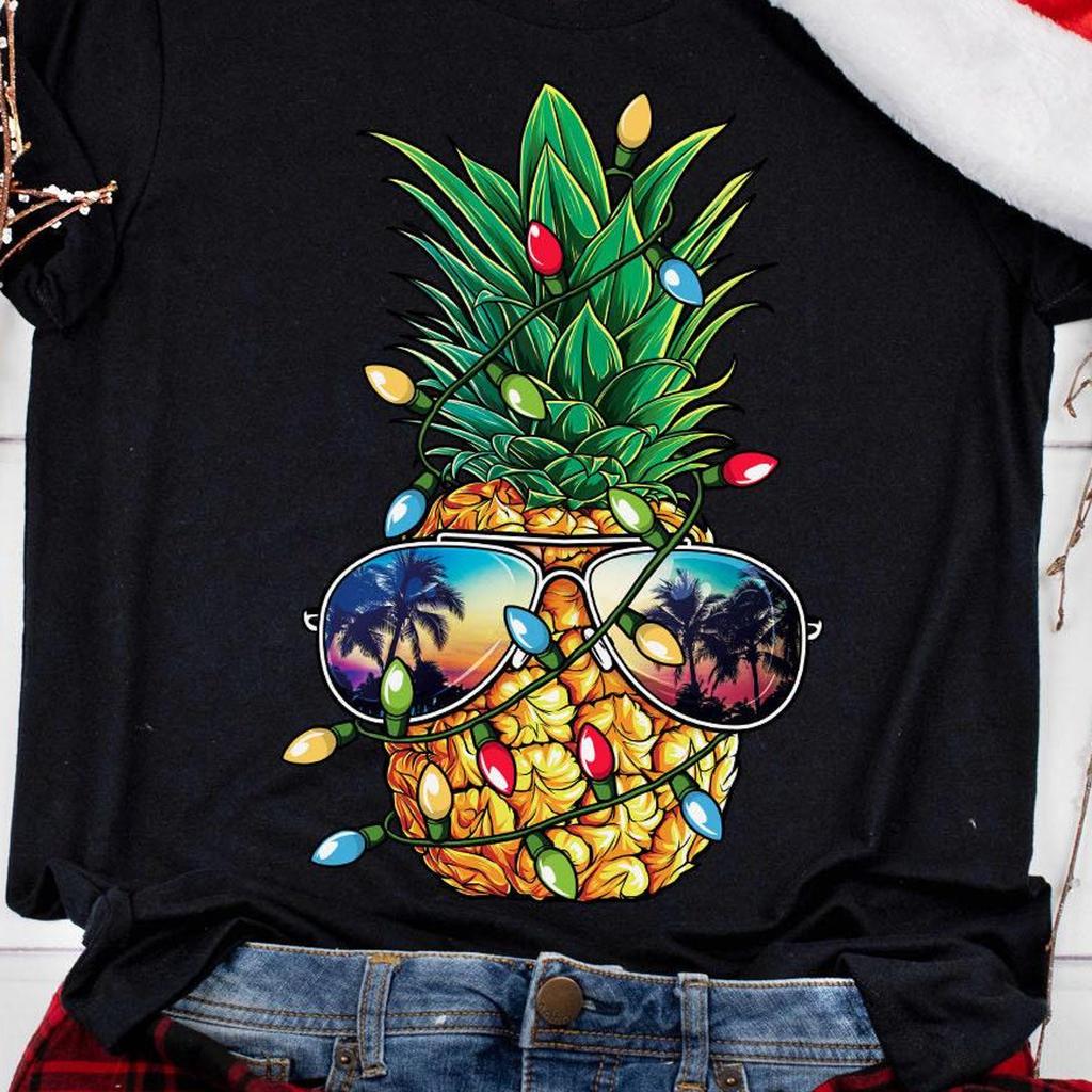 Pineapple Christmas Tree Shirt / Xmas Gifts / Merry Christmas / Happy Holidays / Christmas Eve / Pineapple Party / Tank Top / Hoodie