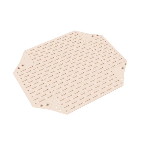 Складной коврик для сушки посуды Силиконовый Термостойкий Большая вместимость Кухонная столешница Раковина Коврик Легко чистить Нескользящий Коврик для корма домашних животных бежевый