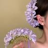 Small Fresh Fabric Flower Hairpin Super Fairy Beautiful Seaside Photo Atmosphere Hair Hairpin Niche Design Hair Accessories Women