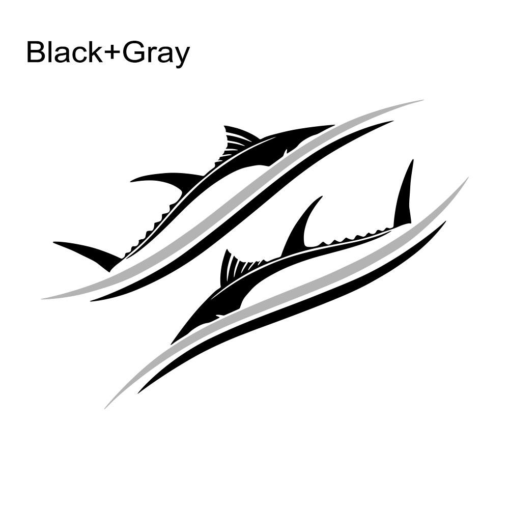 2pcs/set Fish Stripes Style Car Decals for Vehicle Car Boat RV Campervan Caravan Motorhome Window Decorate Waterproof Vinyl