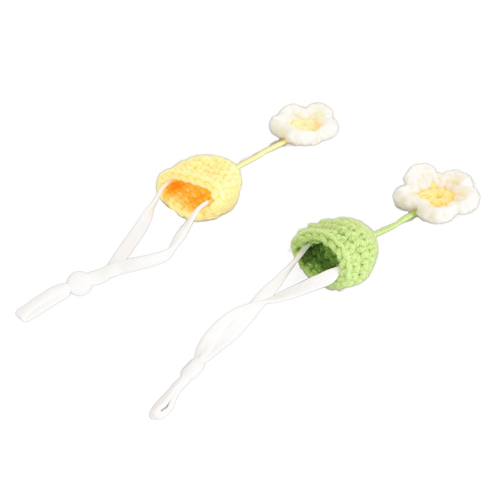 

2 шт. Милая шапка для маленького хомяка с регулируемым ремешком, мини-вязаные вручную шапки для маленьких домашних животных, маленькие