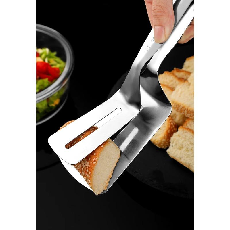 Stainless Steel Steak Clips Multifunctional Spatula Double-Sided Cooking Tongs For Fish Meat Pizza Kitchen Baking Tools