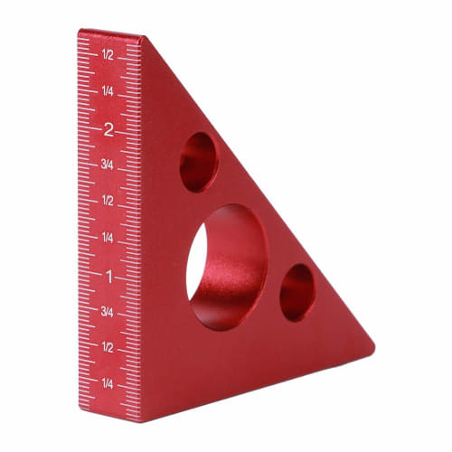 High-precision Aluminum Alloy Triangular Ruler for Woodworking Measurements