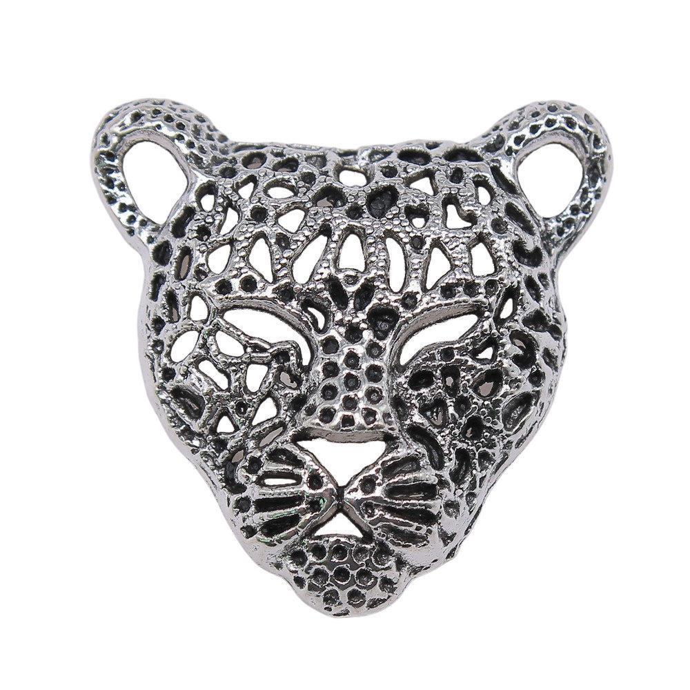 Retro Leopard Charms Metal Animal Pendants For Jewelry Making Handmade Supplies