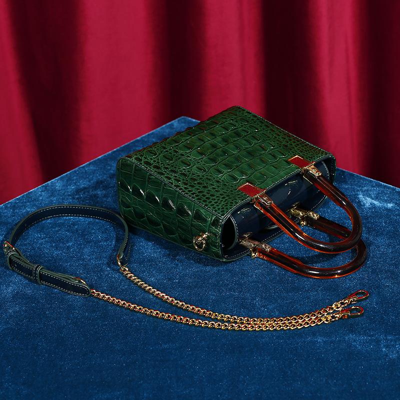 2023 Nieuwe mode vintage krokodillenpatroon lederen draagtas cross-body moedertas met grote capaciteit