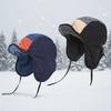5-Panel Color Matching Lei Feng Hat Fleece Warm Women's Plush Cap Cycling Cap  Ski Riding