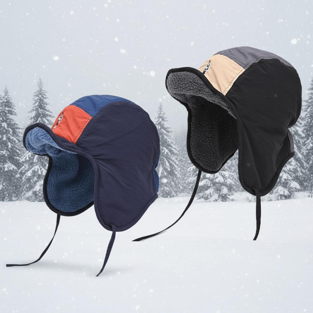 5-Panel Color Matching Lei Feng Hat Fleece Warm Women's Plush Cap Cycling Cap Ski Riding
