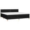 VidaXL Lit à sommier tapissier avec matelas Noir 200x200 cm Tissu - Modèle 3140563