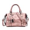 Retro Oil Wax Leather Boston Handbag, Large Capacity Shoulder & Crossbody Women's Bag