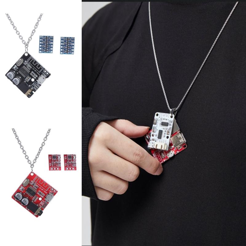 Cyberpunkový náhrdelník Disco Hip Hop náhrdelník pro ženy Harajuku Elektronický čip náhrdelník Módní šperky Přívěsky Estetický